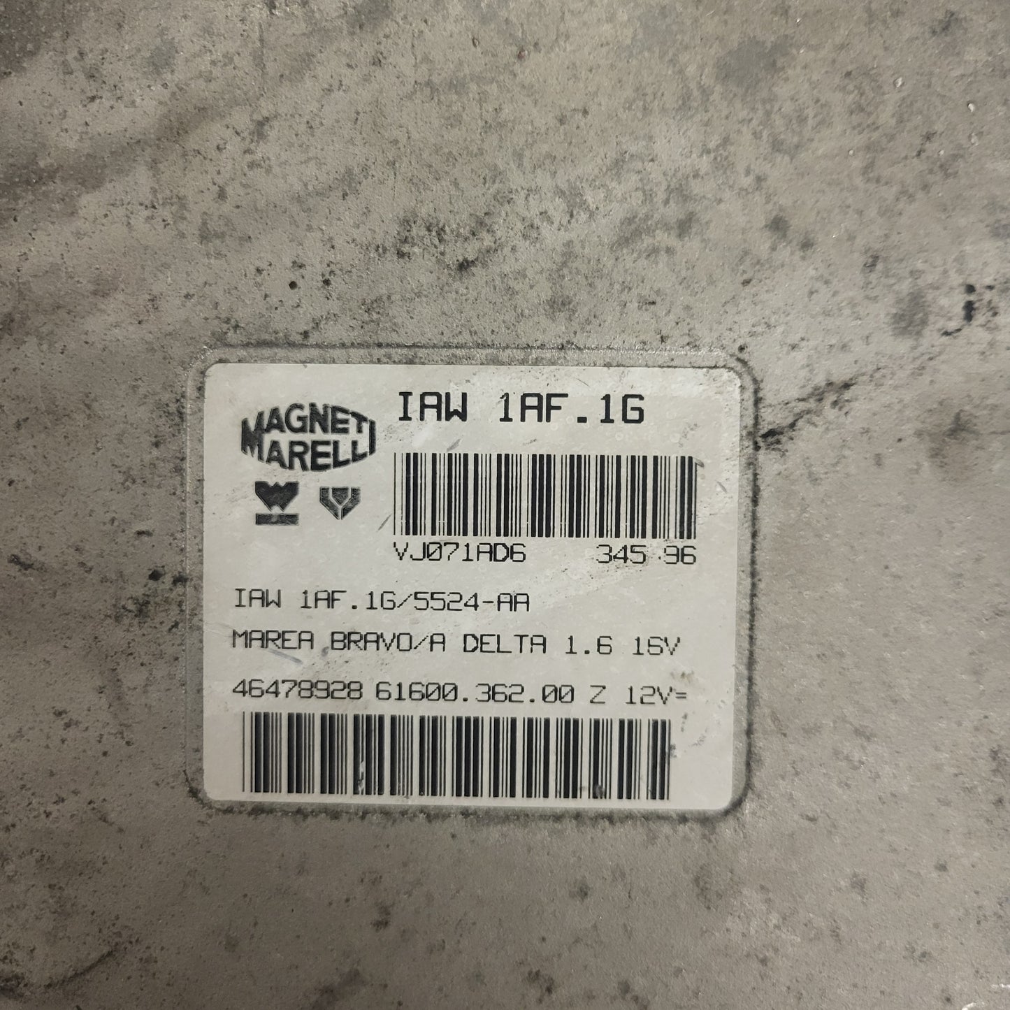FIAT BRAVO ECU / IAW1AF.1G / 46478928 / 61600.362.00 / MAGNETI MARELLI