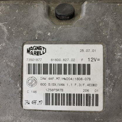 Fiat 600 ECU / IAW4AF.M7 / 73501877 / HW204 / MAGNETI MARELLI