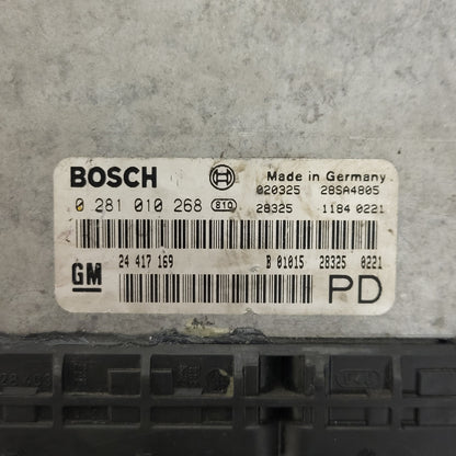 Opel Zafira 2.0 ECU / 0281010268 / 24417169 / BOSCH - C48-11 - 2