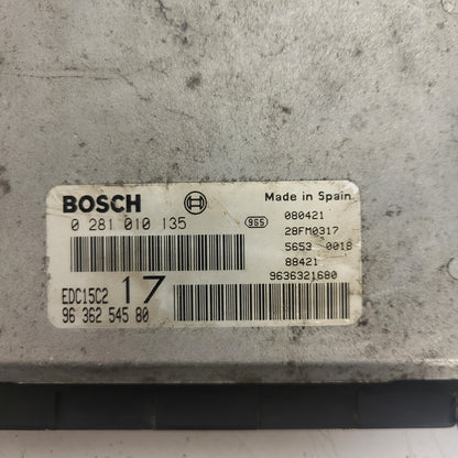 Peugeot 806 ECU / 0281010135 / 9636254580 / EDC15C2 / BOSCH
