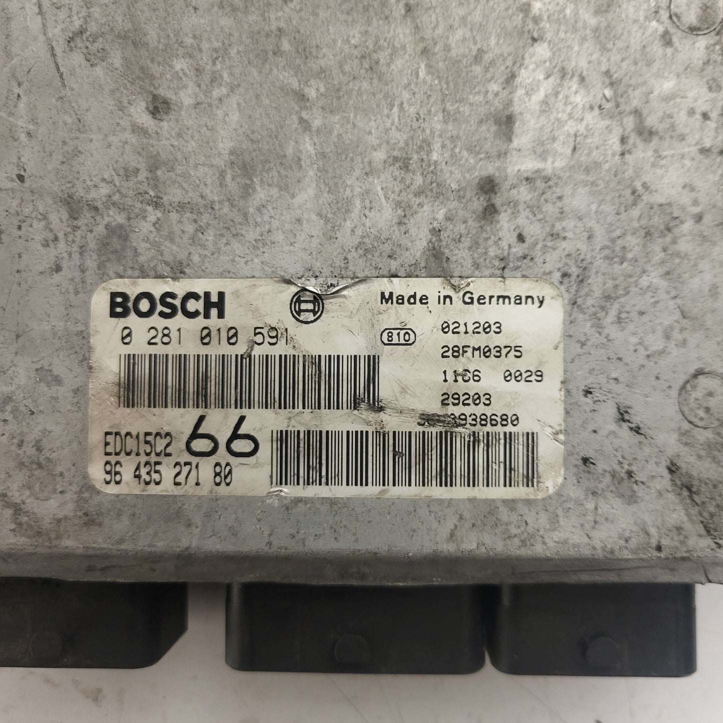 FIAT SCUDO ECU / 0281010591 / EDC15C2 / 9643527180 / BOSCH