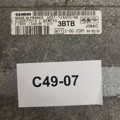 FORD FIESTA ECU / 4S61-12A650-NB / S120977013 / S120977013C / SIM210 / 3BTB / SIEMENS
