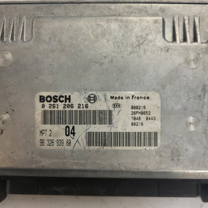 PEUGEOT CITROEN ECU / 0261206216 / 9632693980 / MP7.2 / BOSCH