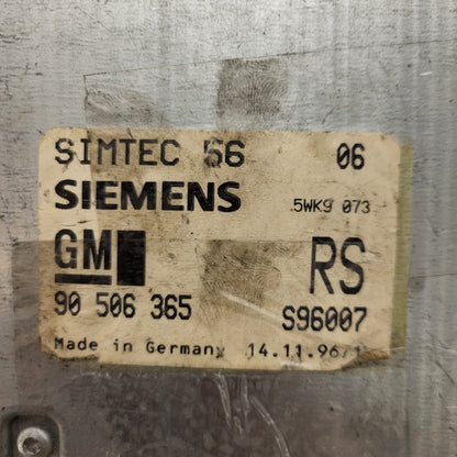 Opel Vectra B 1.8 ECU / 90506365 / 5WK9073 / S96007 / SIMTEC 56 / SIEMENS