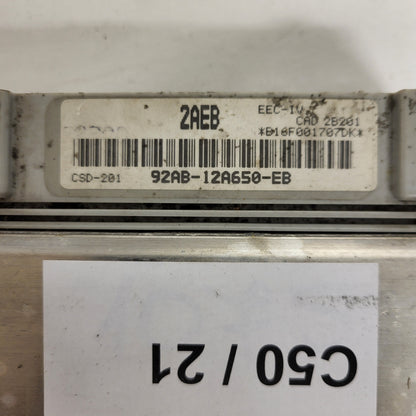 Ford Focus ECU / 92AB-12A650-EB / 2AEB / EEC-IV / CSD-201