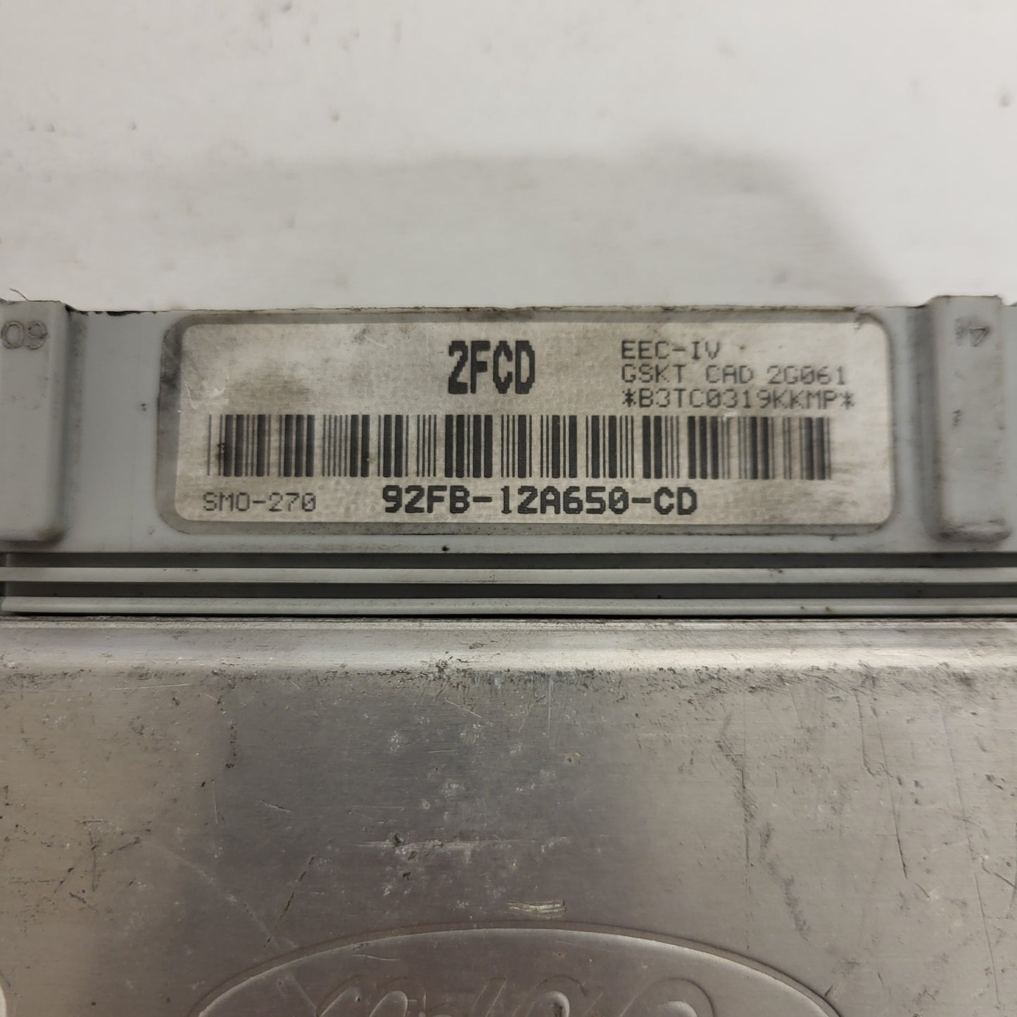 Ford Escort ECU / 92FB-12A650-CD / 2FCD / SMO-270 / EEC-IV