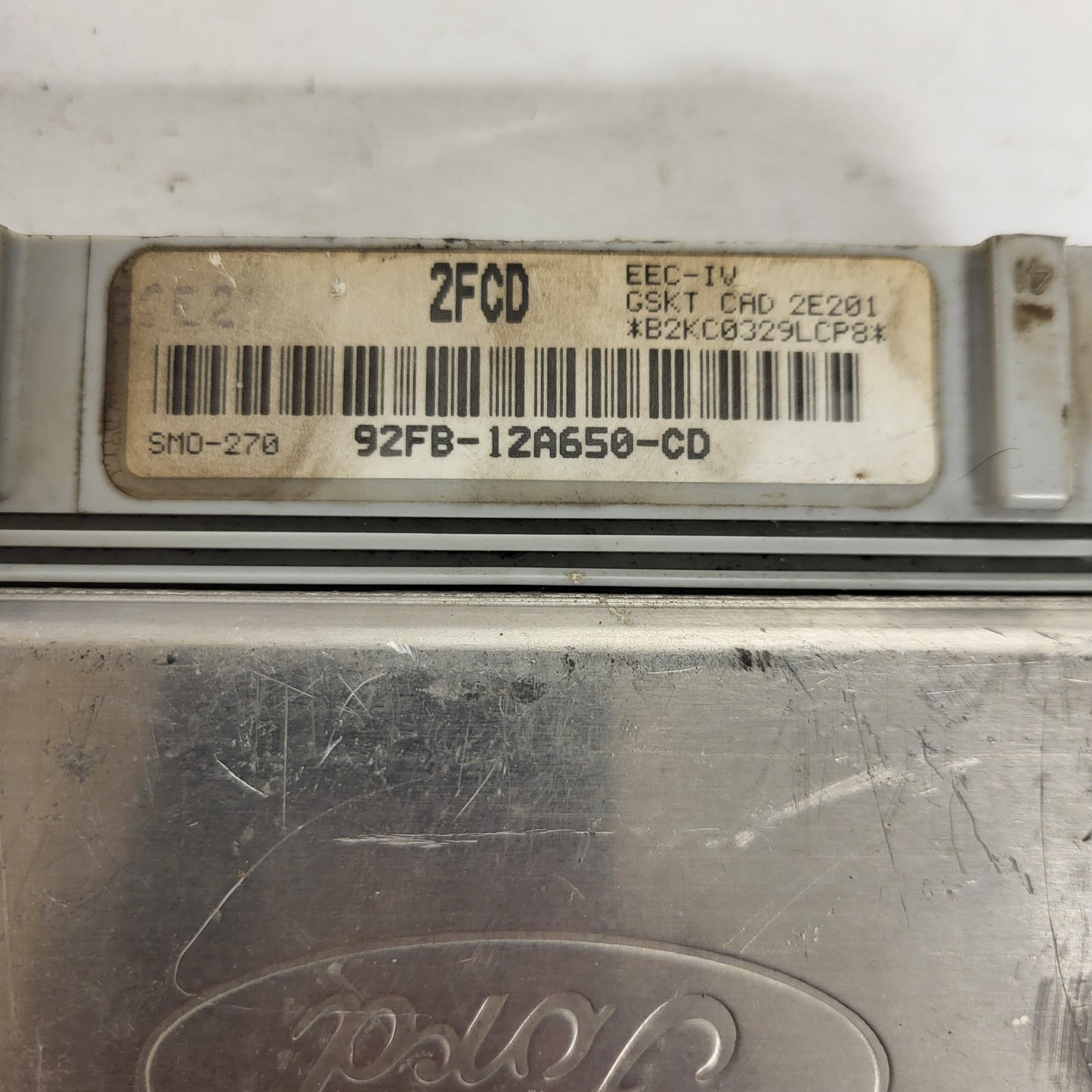 Ford Escort ECU / 92FB-12A650-CD / 2FCD / SMO-270 / EEC-IV