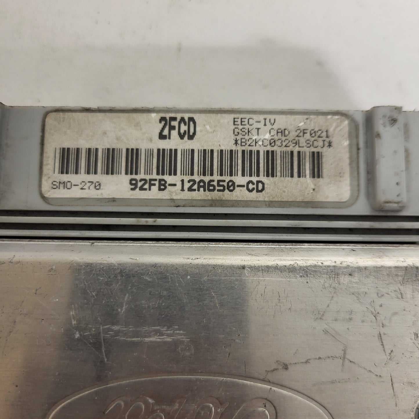 Ford Escort ECU / 92FB-12A650-CD / 2FCD / SMO-270 / EEC-IV