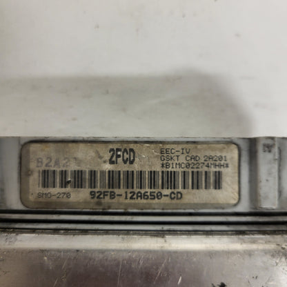 Ford Escort ECU / 92FB-12A650-CD / 2FCD / SMO-270 / EEC-IV