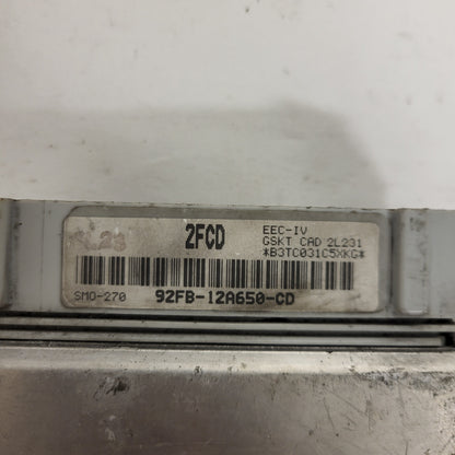 Ford Escort ECU / 92FB-12A650-CD / 2FCD / SMO-270 / EEC-IV