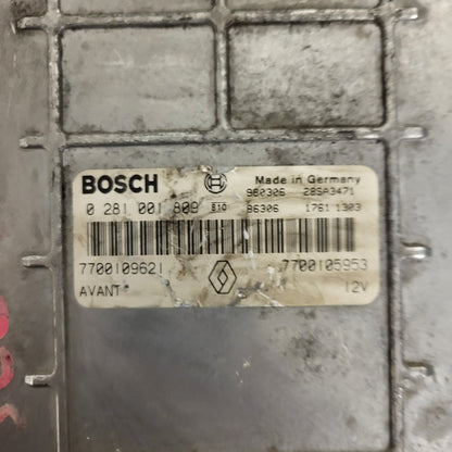 Renault ECU / 0281001809 / 7700110647 / 7700109621 / 7700105953 / BOSCH