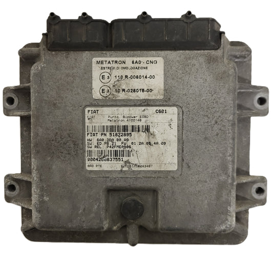 FIAT PUNTO 2 188 1.2 ECU / 51822895 / 4100148 / 6A03B000A9 / C601