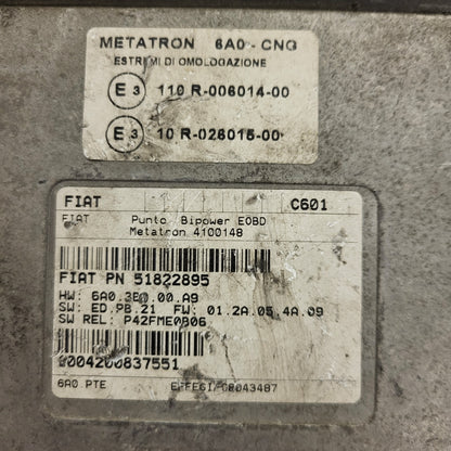FIAT PUNTO 2 188 1.2 ECU / 51822895 / 4100148 / 6A03B000A9 / C601