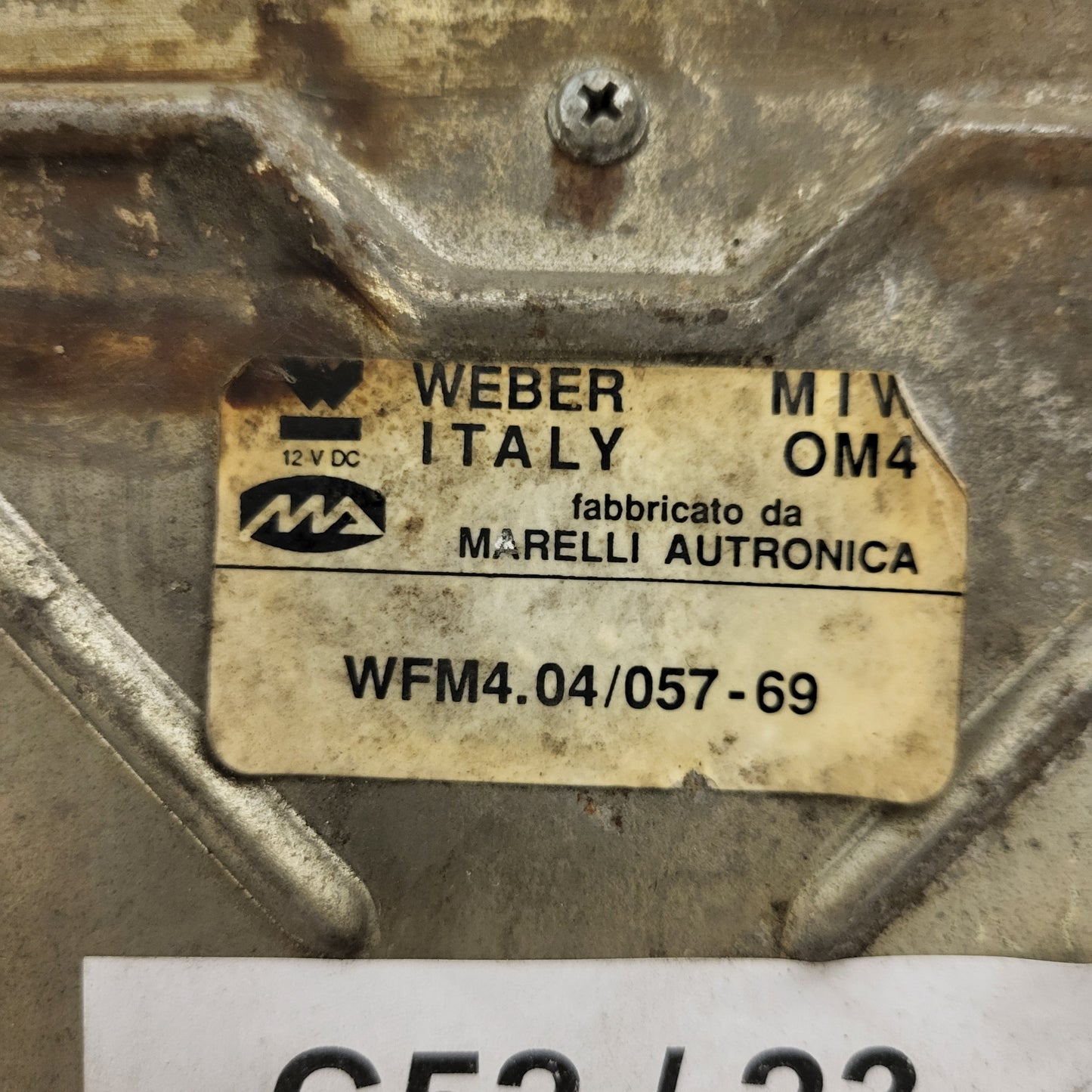 FIAT REGATA ECU / WFM4.04/057-69 / MIW OM4 / WFM40405769 / WEBER ITALY