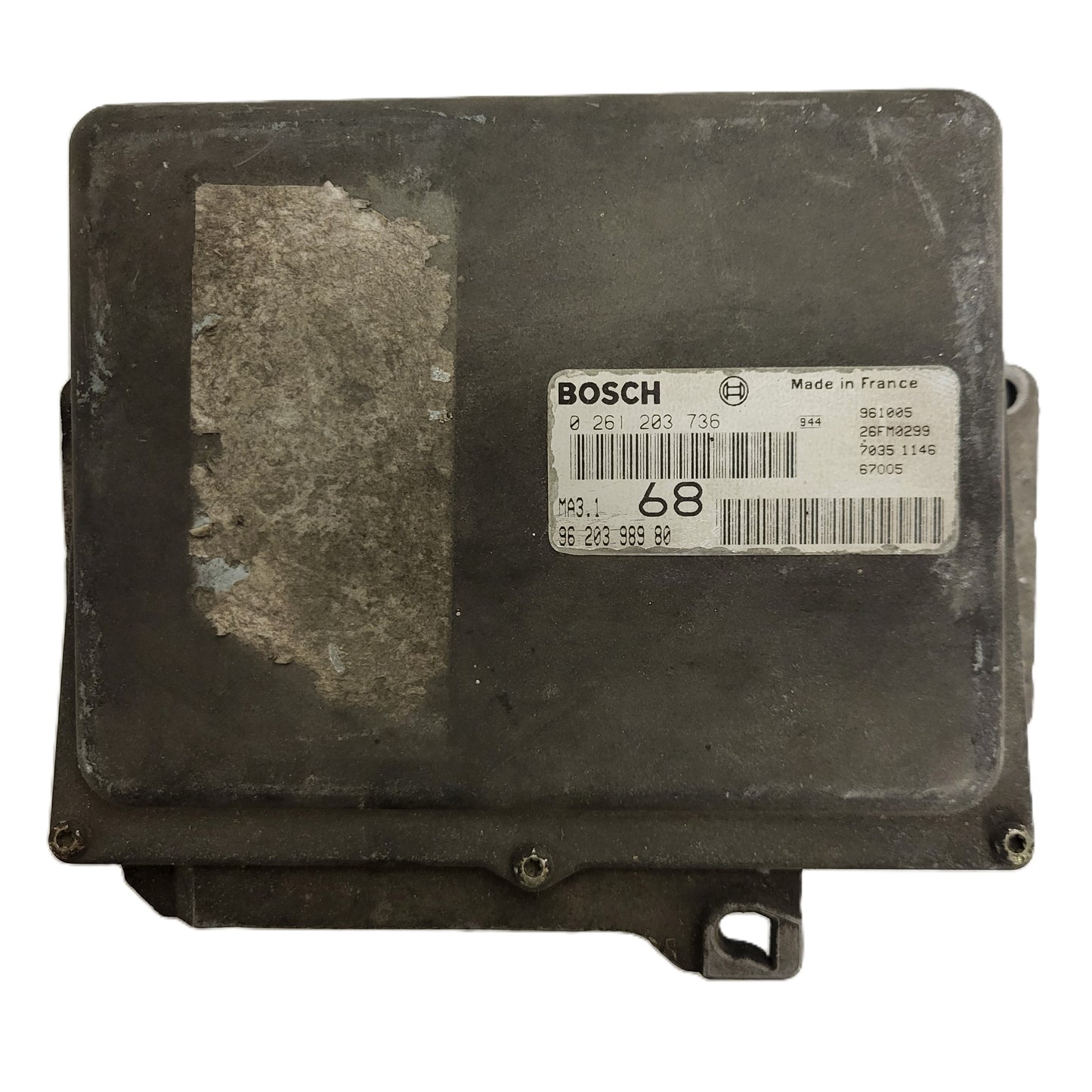 Peugeot 106 Citroen Saxo 1.1 ECU / 0261203736 / 96203998980 / MA3.1 / BOSCH