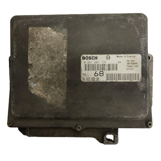 Peugeot 106 Citroen Saxo 1.1 ECU / 0261203736 / 96203998980 / MA3.1 / BOSCH