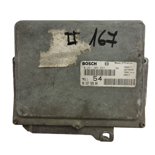 Peugeot 106 Citroen Saxo AX ECU / 0261203943 / 9623792680 / MA3.1 / BOSCH