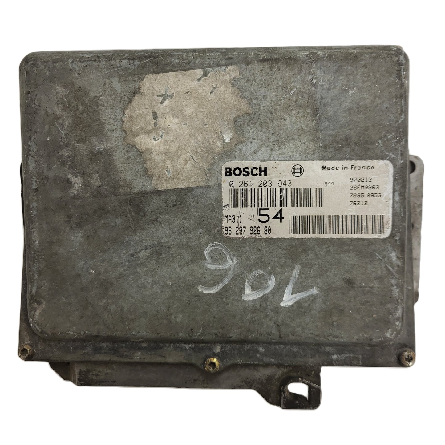 Peugeot 106 Citroen Saxo AX ECU / 0261203943 / 9623792680 / MA3.1 / BOSCH