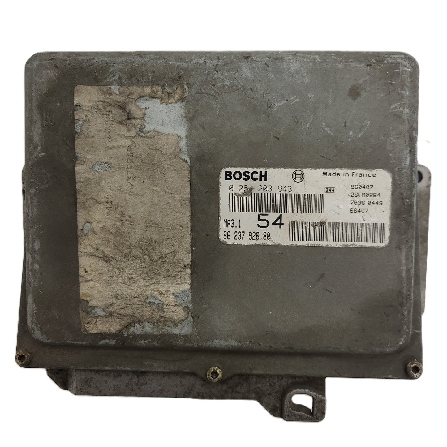 Peugeot 106 Citroen Saxo AX ECU / 0261203943 / 9623792680 / MA3.1 / BOSCH
