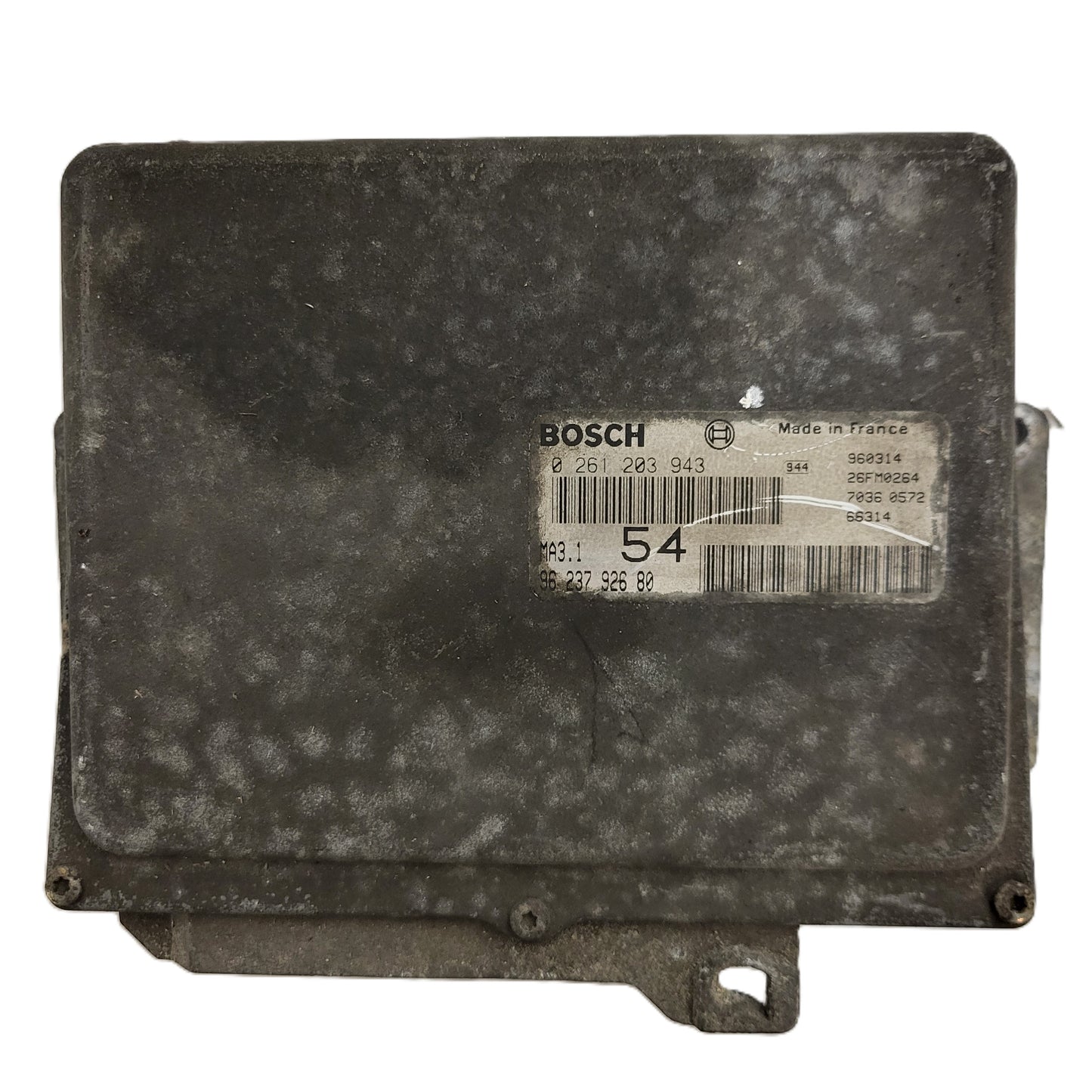 Peugeot 106 Citroen Saxo AX ECU / 0261203943 / 9623792680 / MA3.1 / BOSCH