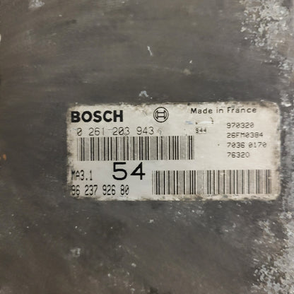 Peugeot 106 Citroen Saxo AX ECU / 0261203943 / 9623792680 / MA3.1 / BOSCH