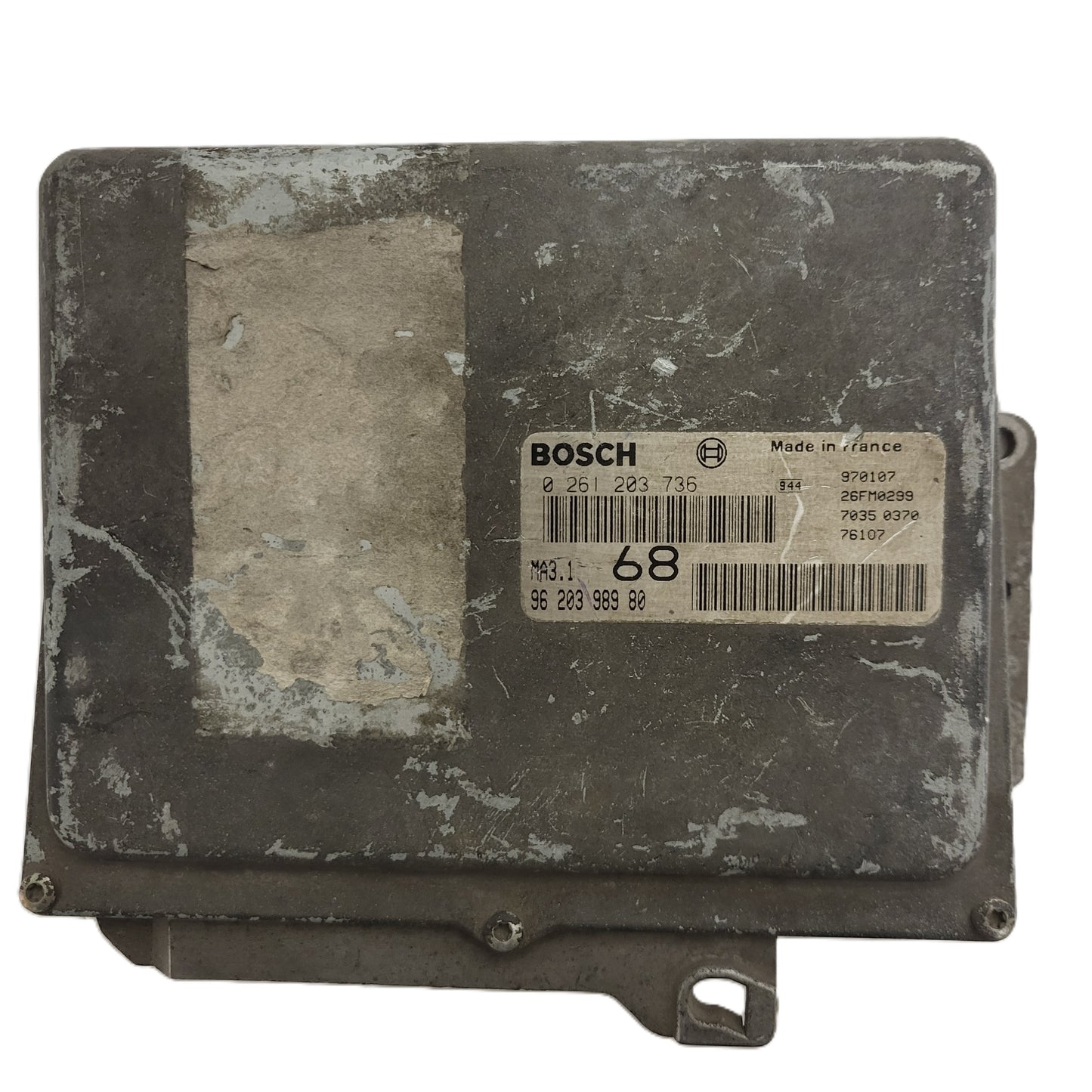 Peugeot 106 Citroen Saxo 1.1 ECU / 0261203736 / 96203998980 / MA3.1 / BOSCH