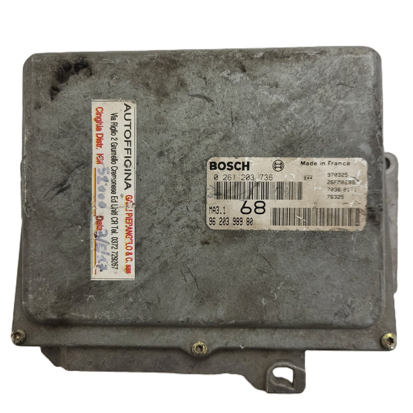 Peugeot 106 Citroen Saxo 1.1 ECU / 0261203736 / 96203998980 / MA3.1 / BOSCH