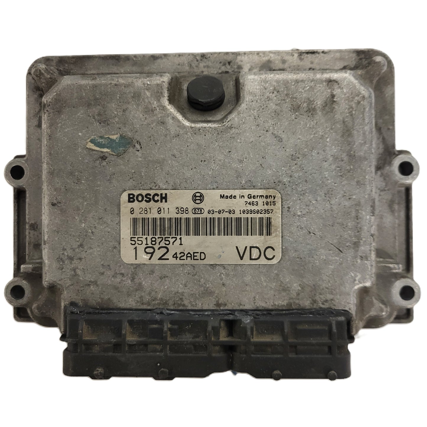Fiat Stilo 1.9 JTD ECU / 0281011398 / 55187571 / 19242AED / 1039D02357 / BOSCH