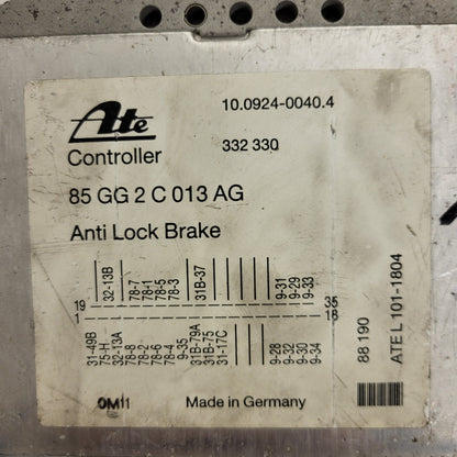 FORD SIERRA 1.8 2.0 CENTRALINA ABS ECU ATE 85GG2C013AG / 10.0924.0040.4 / 352330