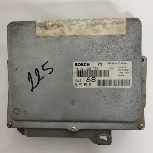 Peugeot 106 Citroen Saxo 1.1 ECU / 0261203736 / 96203998980 / MA3.1 / BOSCH