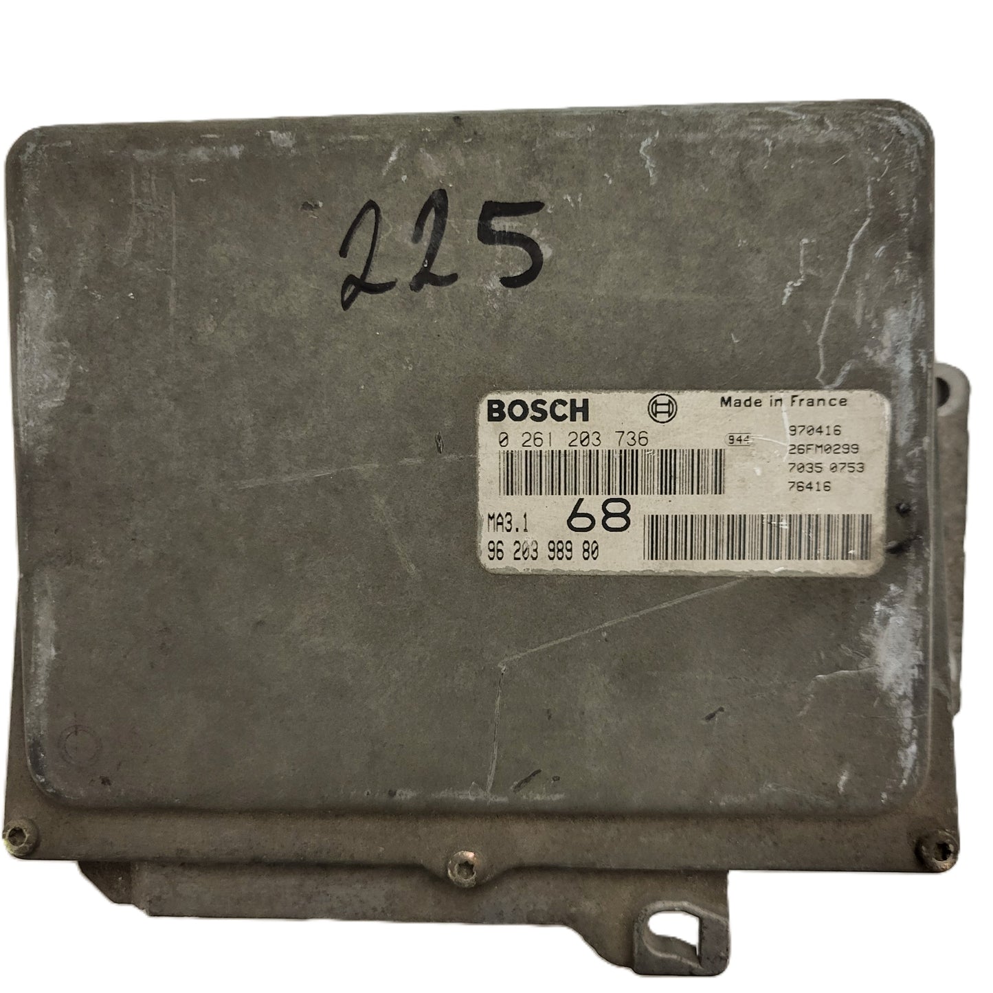 Peugeot 106 Citroen Saxo 1.1 ECU / 0261203736 / 96203998980 / MA3.1 / BOSCH