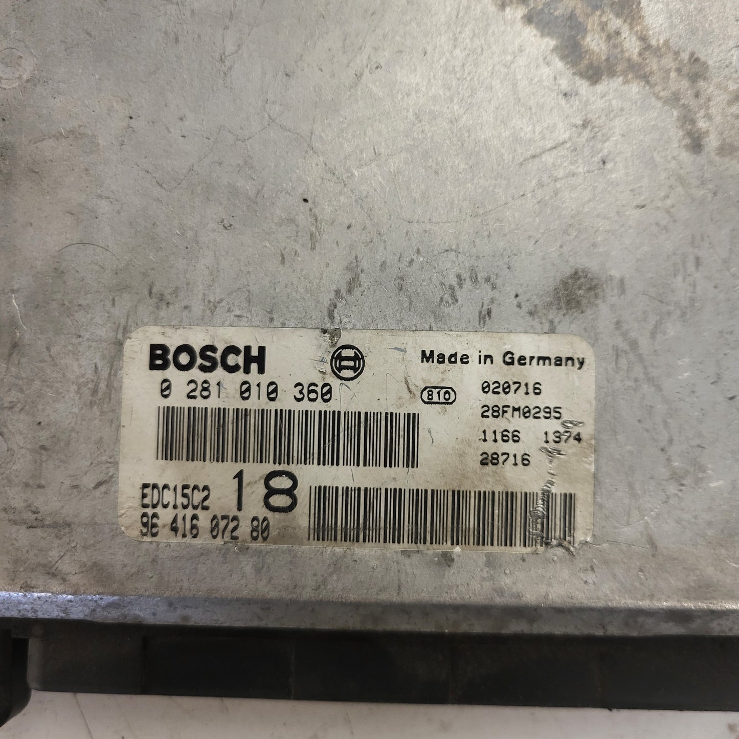 PEUGEOT CITROEN ECU / 0281010360 / 9641607280 / EDC15C2 / BOSCH