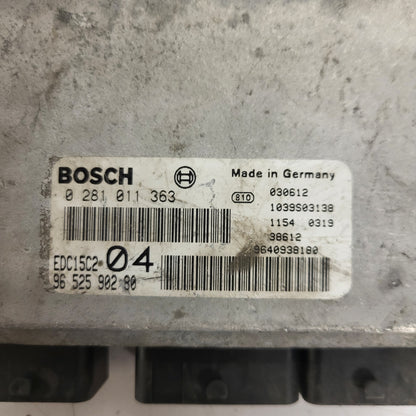 PEUGEOT CITROEN FIAT ECU / 0281011363 / 9652590280 / EDC15C2 / BOSCH