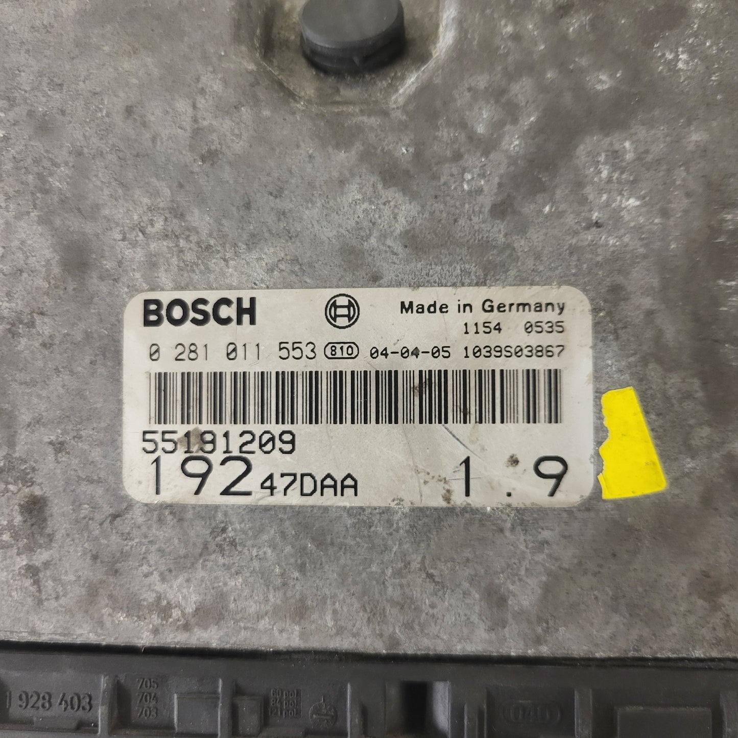 FIAT STILO 1.9 JTD ECU / 0281011553 / 55191209 / 19247DAA / BOSCH