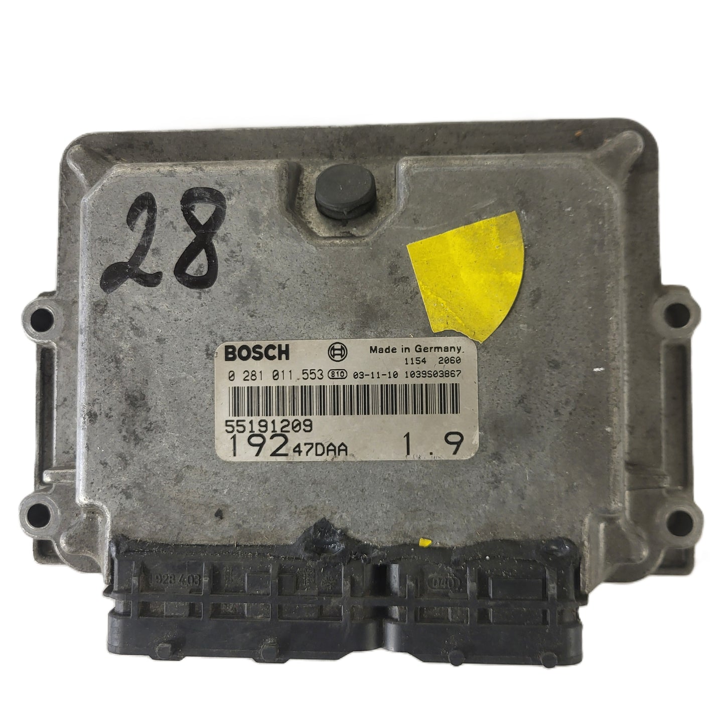 FIAT STILO 1.9 JTD ECU / 0281011553 / 55191209 / 19247DAA / BOSCH