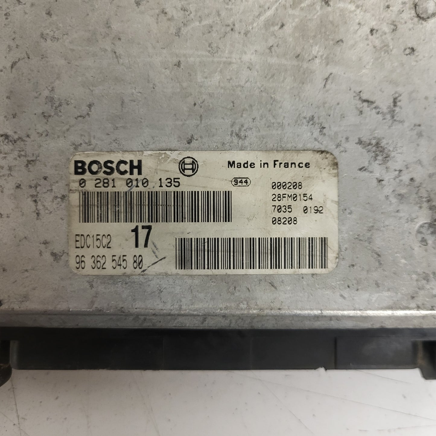 Peugeot 806 ECU / 0281010135 / 9636254580 / EDC15C2 / BOSCH