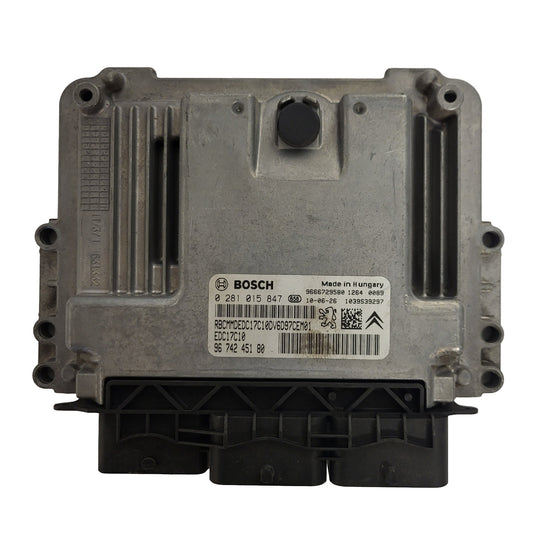 CITROEN ECU / 0281015847 / EDC17C10 / 9674245180 / 9666729580 / BOSCH
