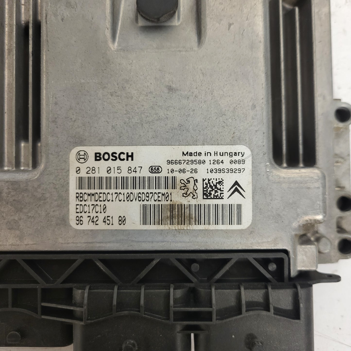 CITROEN ECU / 0281015847 / EDC17C10 / 9674245180 / 9666729580 / BOSCH