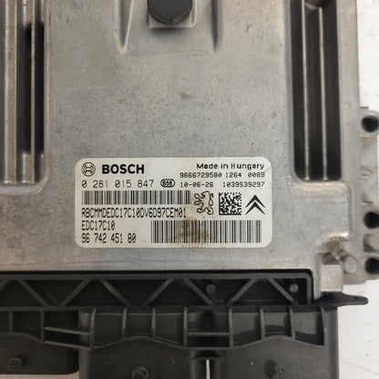 CITROEN ECU / 0281015847 / EDC17C10 / 9674245180 / 9666729580 / BOSCH