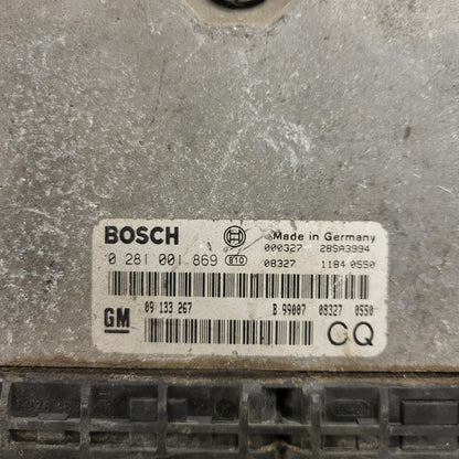 Opel Astra G 2.0 ECU / 0281001869 / 09133267 / BOSCH
