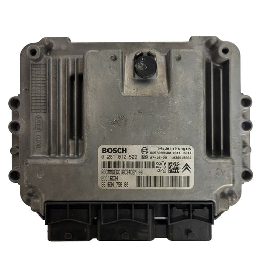 PEUGEOT CITROEN ECU / 0281012529 / 9663475880 / 9657699480 / EDC16C34 / BOSCH