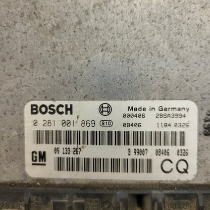 Opel Astra G 2.0 ECU / 0281001869 / 09133267 / BOSCH