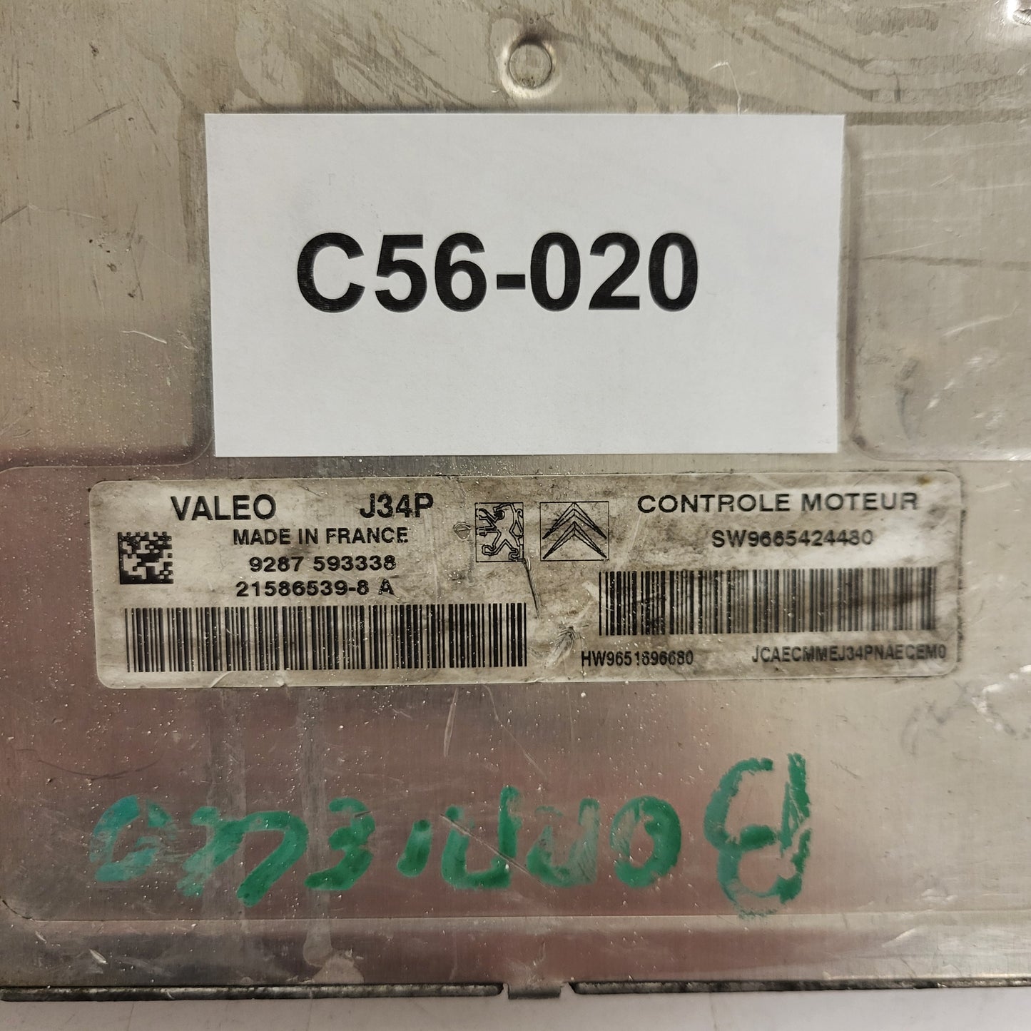 CITROEN PEUGEOT ECU / J34P / 21586539-8 / 21586539-8A / 9665424480 / 9651696680