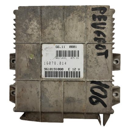 Citroen Peugeot PSA ECU / G6.11 / 16078.014 / 9610191080 / MAGNETI MARELLI