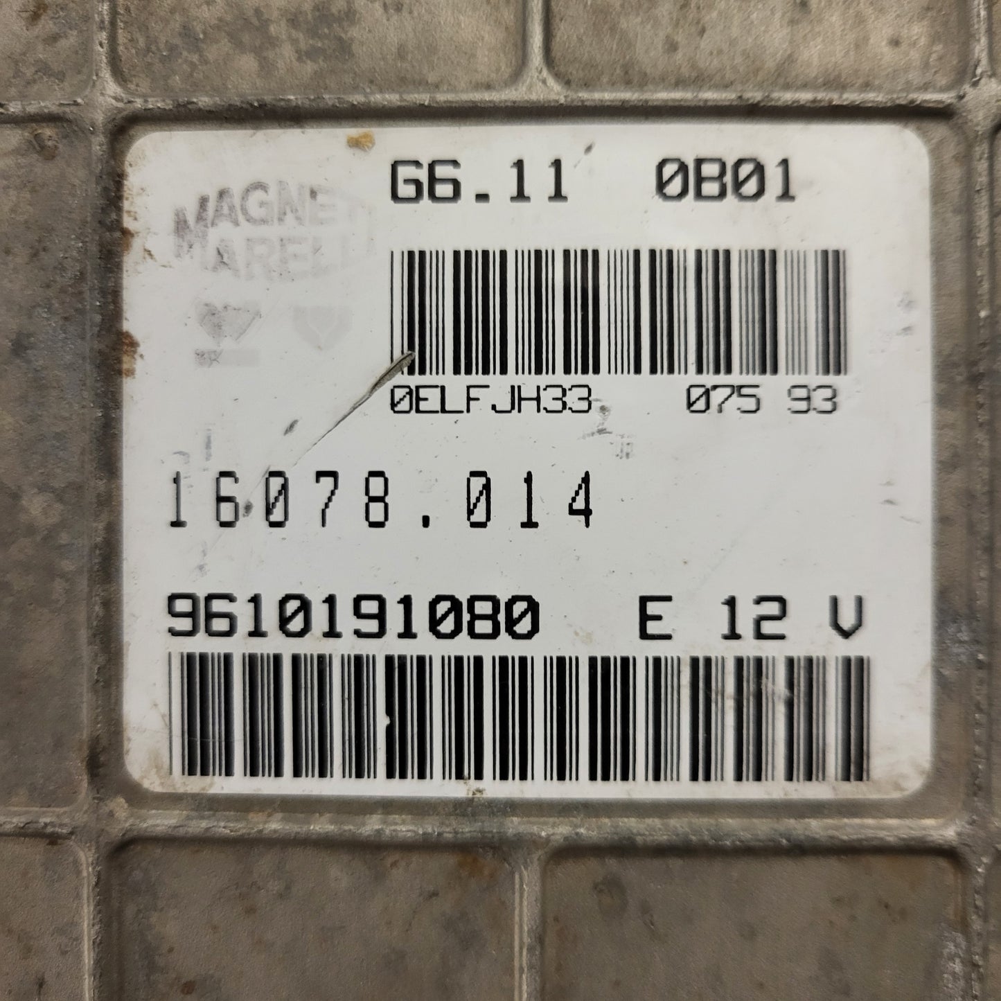 Citroen Peugeot PSA ECU / G6.11 / 16078.014 / 9610191080 / MAGNETI MARELLI