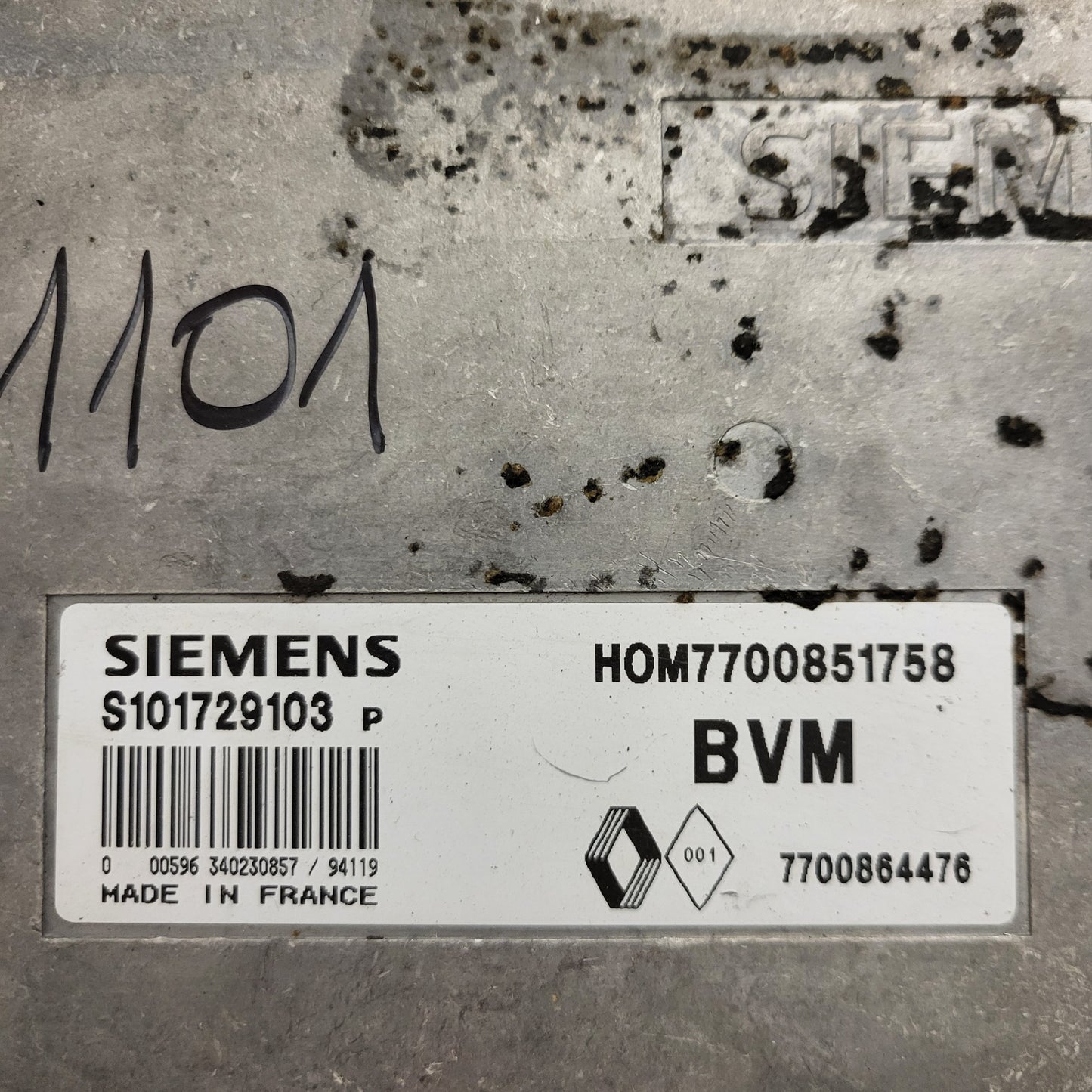 Renault Clio ECU / S101729103P / HOM 7700851758 / 7700864476 / S101729103