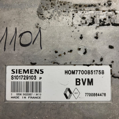 Renault Clio ECU / S101729103P / HOM 7700851758 / 7700864476 / S101729103