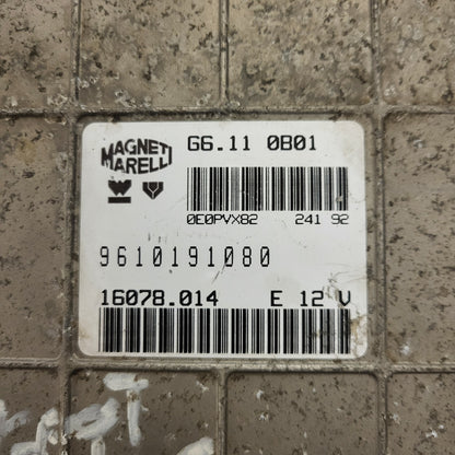 Citroen Peugeot PSA ECU / G6.11 / 16078.014 / 9610191080 / MAGNETI MARELLI
