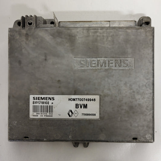 RENAULT CLIO ECU / S101729102P / HOM 7700749946 / 7700864508 / SIEMENS