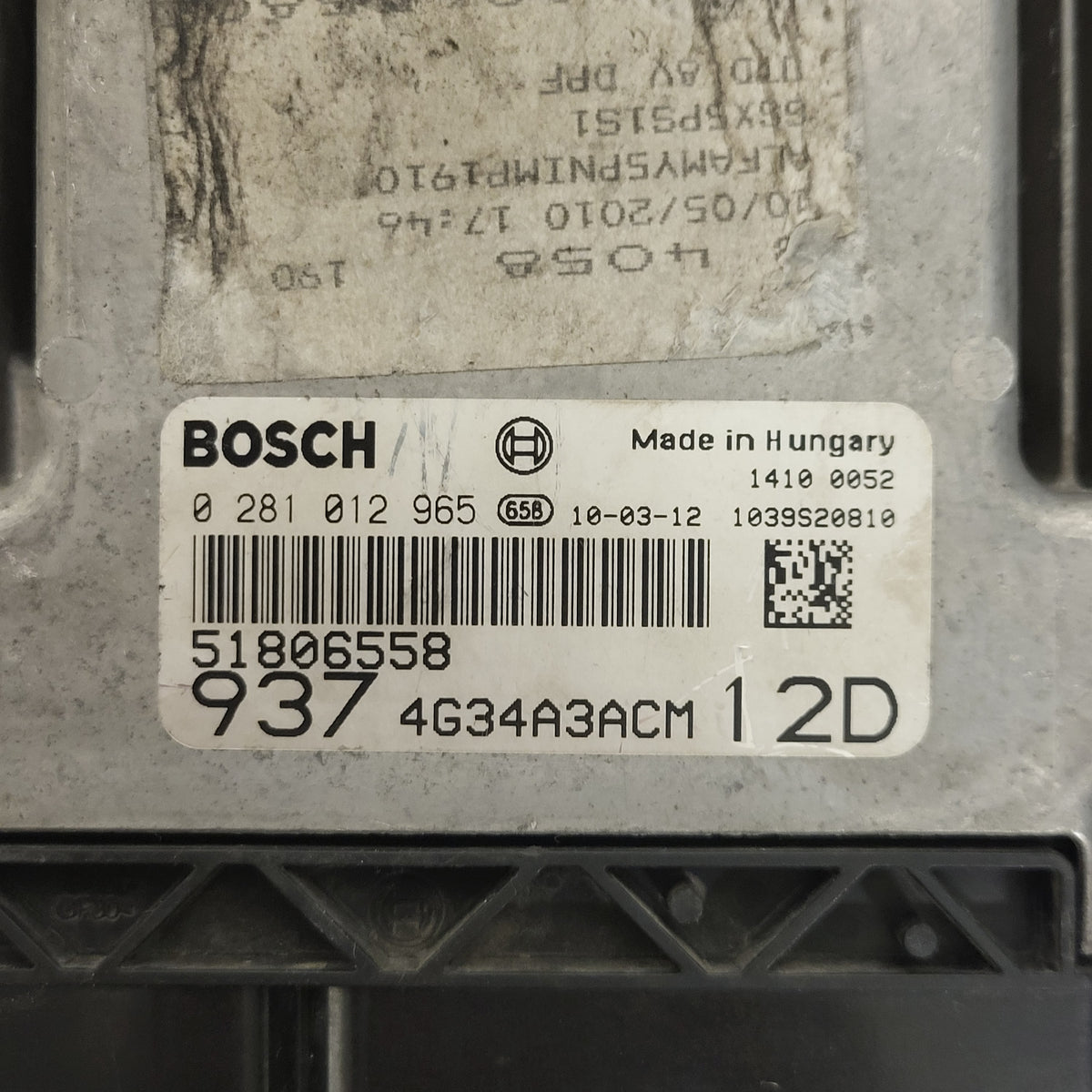 ALFA ROMEO 147 ECU / 0281012965 / 51806558 / BOSCH - C56-17 - 2